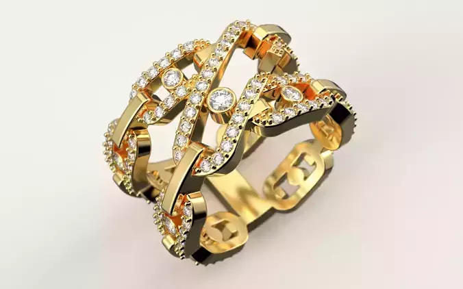 Messika Ring - Move Link Multi Pave