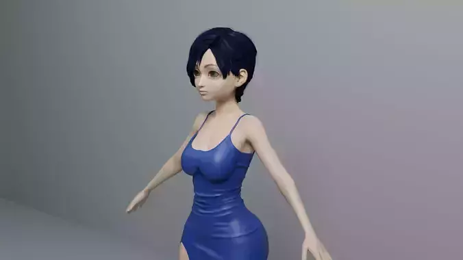 Cute Cartoon Girl Character Anatomy