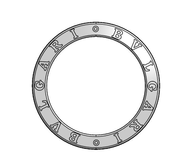 Bulgari Bzero1 ring CAD file 3dm and STL  3D print model_1