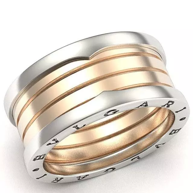 Bulgari Bzero1 ring CAD file 3dm and STL  3D print model_0