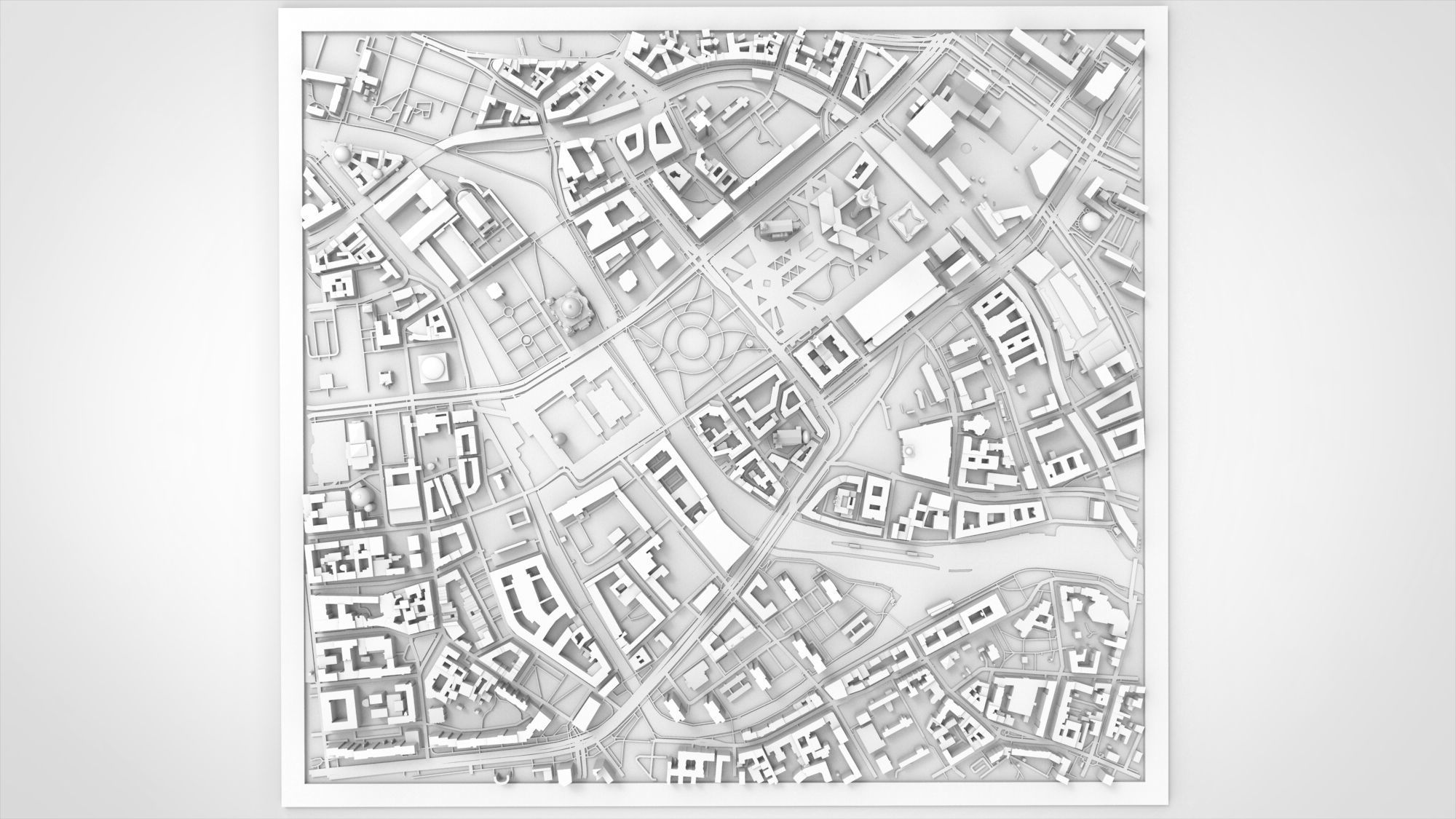 Cityscape Berlin Germany fragment city Berliner Fernsehturm 3D print model_5