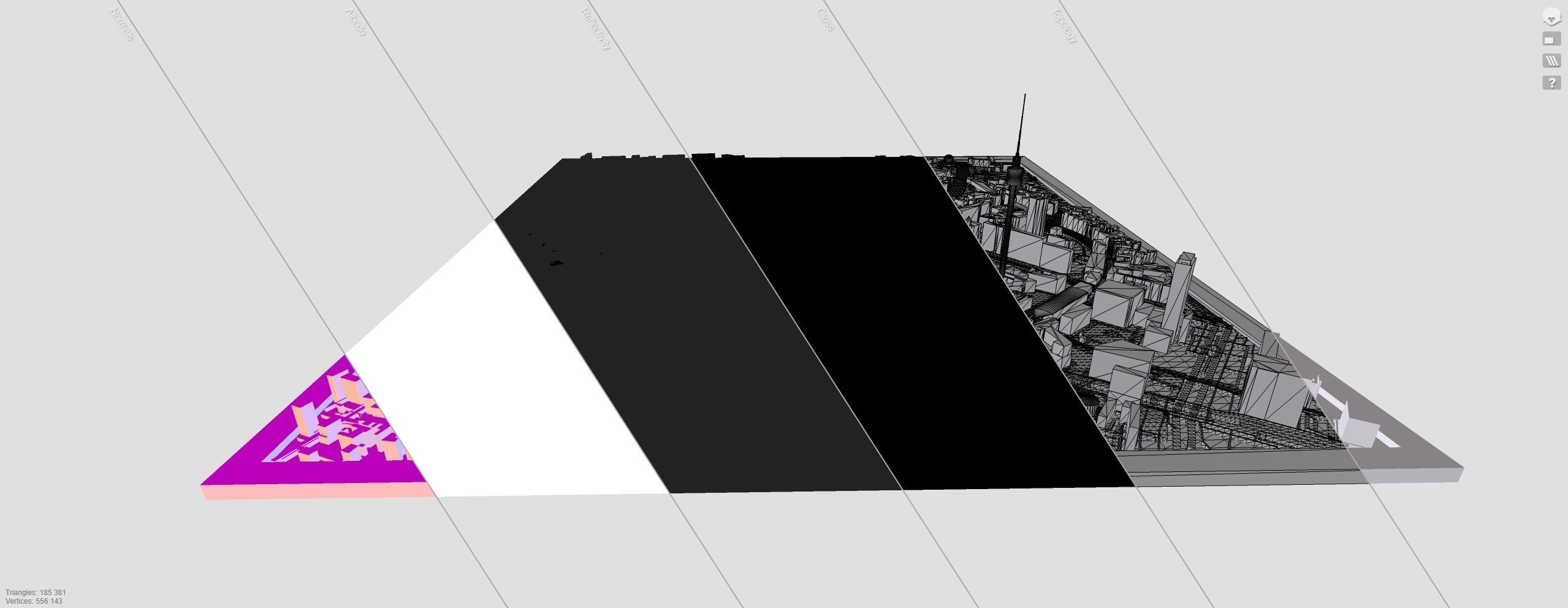 Cityscape Berlin Germany fragment city Berliner Fernsehturm 3D print model_11