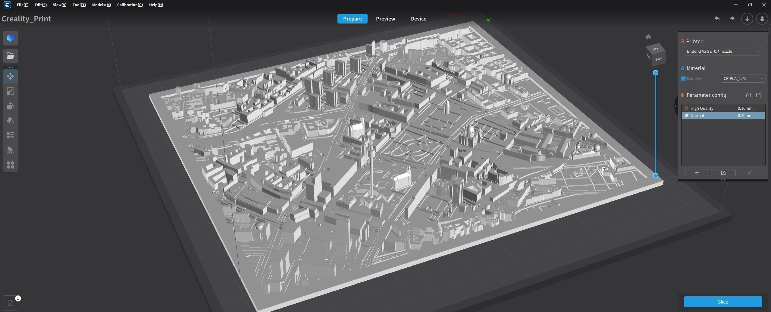 Cityscape Berlin Germany fragment city Berliner Fernsehturm 3D print model_4