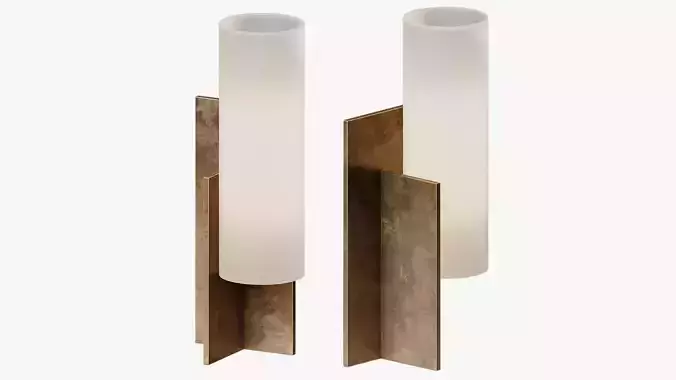 French Modernist Steel and Glass Table Lamps by Boris Lacroix