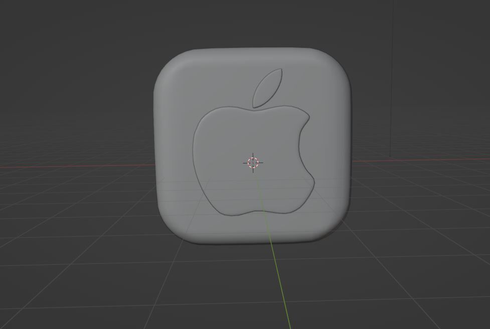 Apple icon 3D model_10