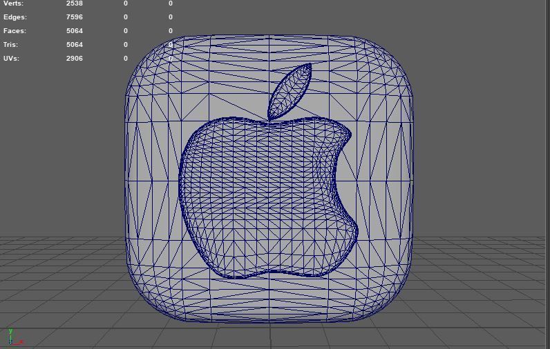 Apple icon 3D model_9