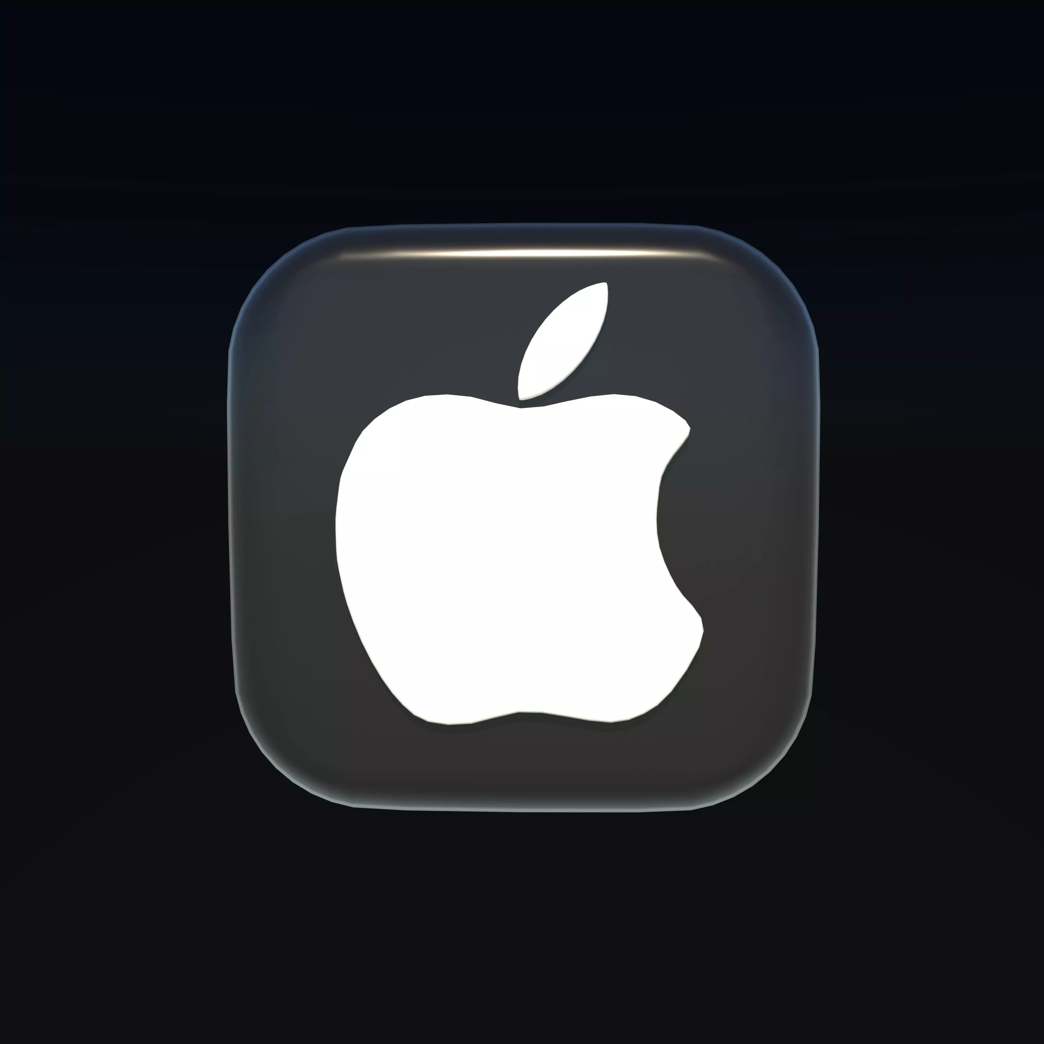 Apple icon 3D model_0