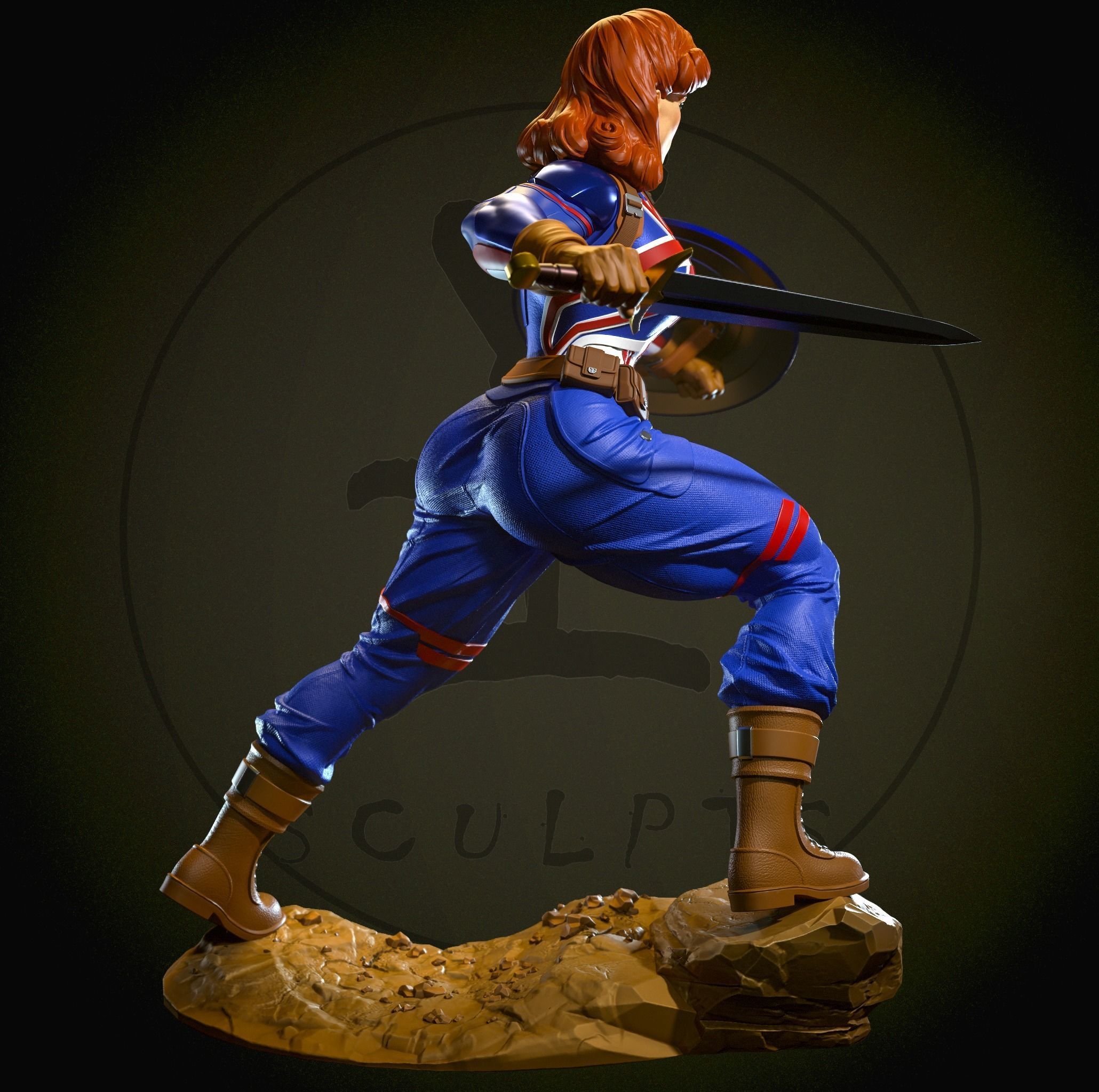 Captain Carter with NSFW 3D print model_2