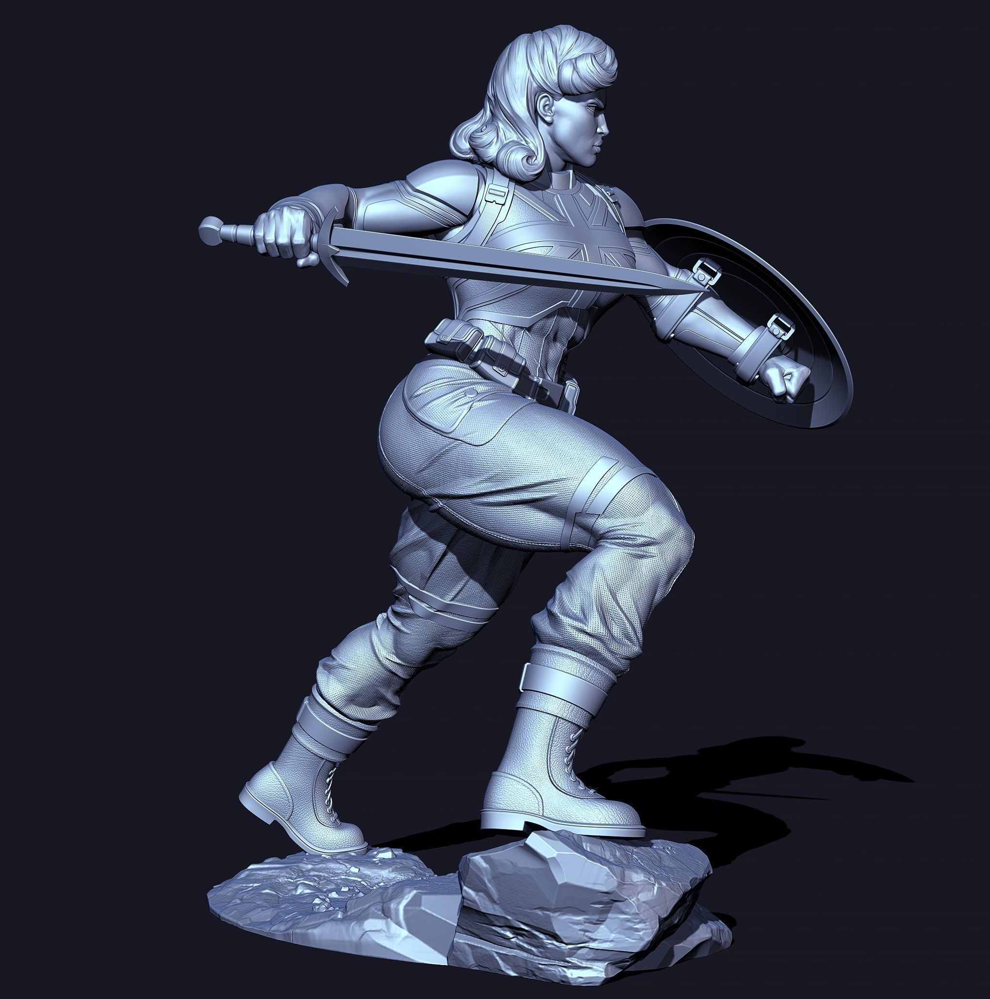 Captain Carter with NSFW 3D print model_12