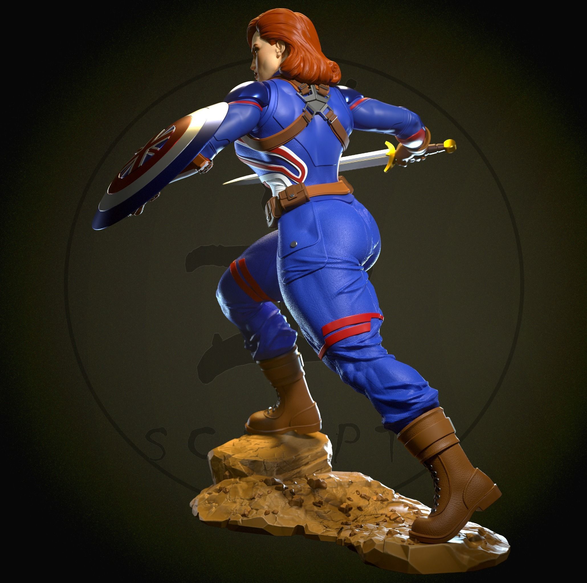 Captain Carter with NSFW 3D print model_4