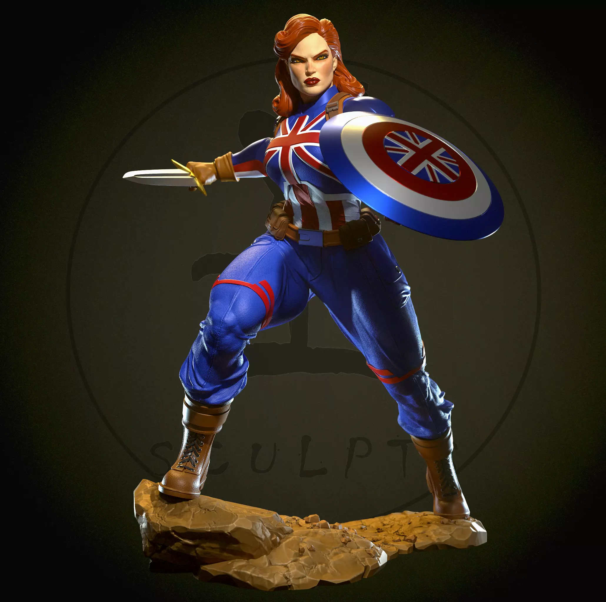 Captain Carter with NSFW 3D print model_0