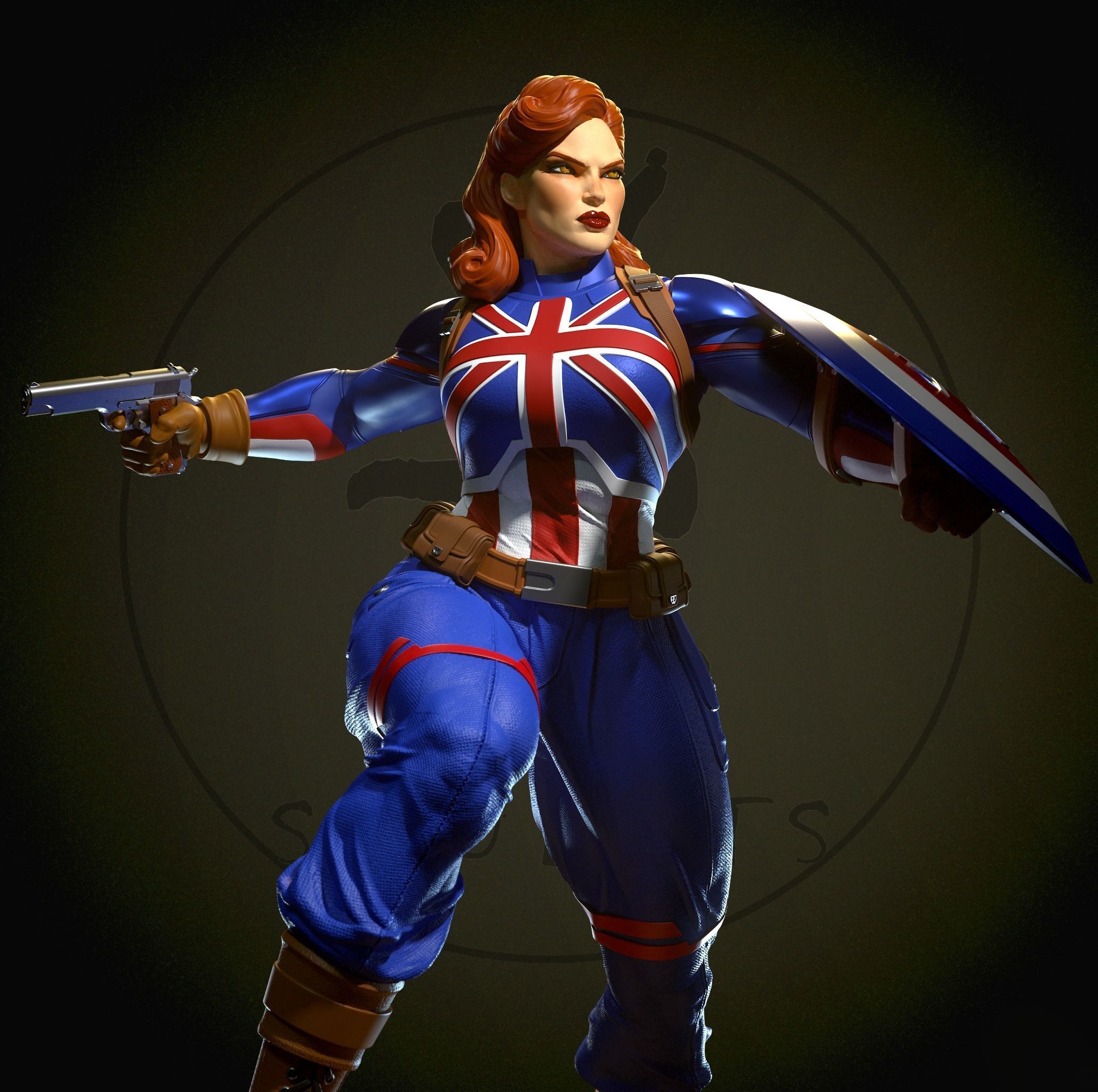 Captain Carter with NSFW 3D print model_7