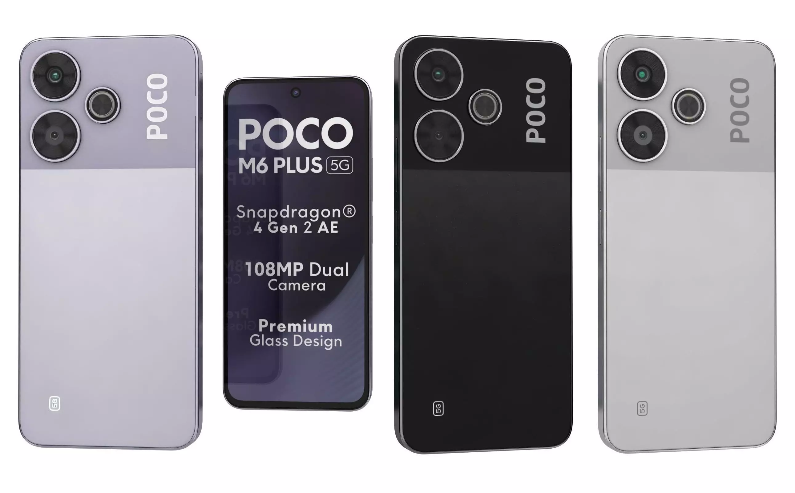 Xiaomi Poco M6 Plus 5G All Colors 3D model