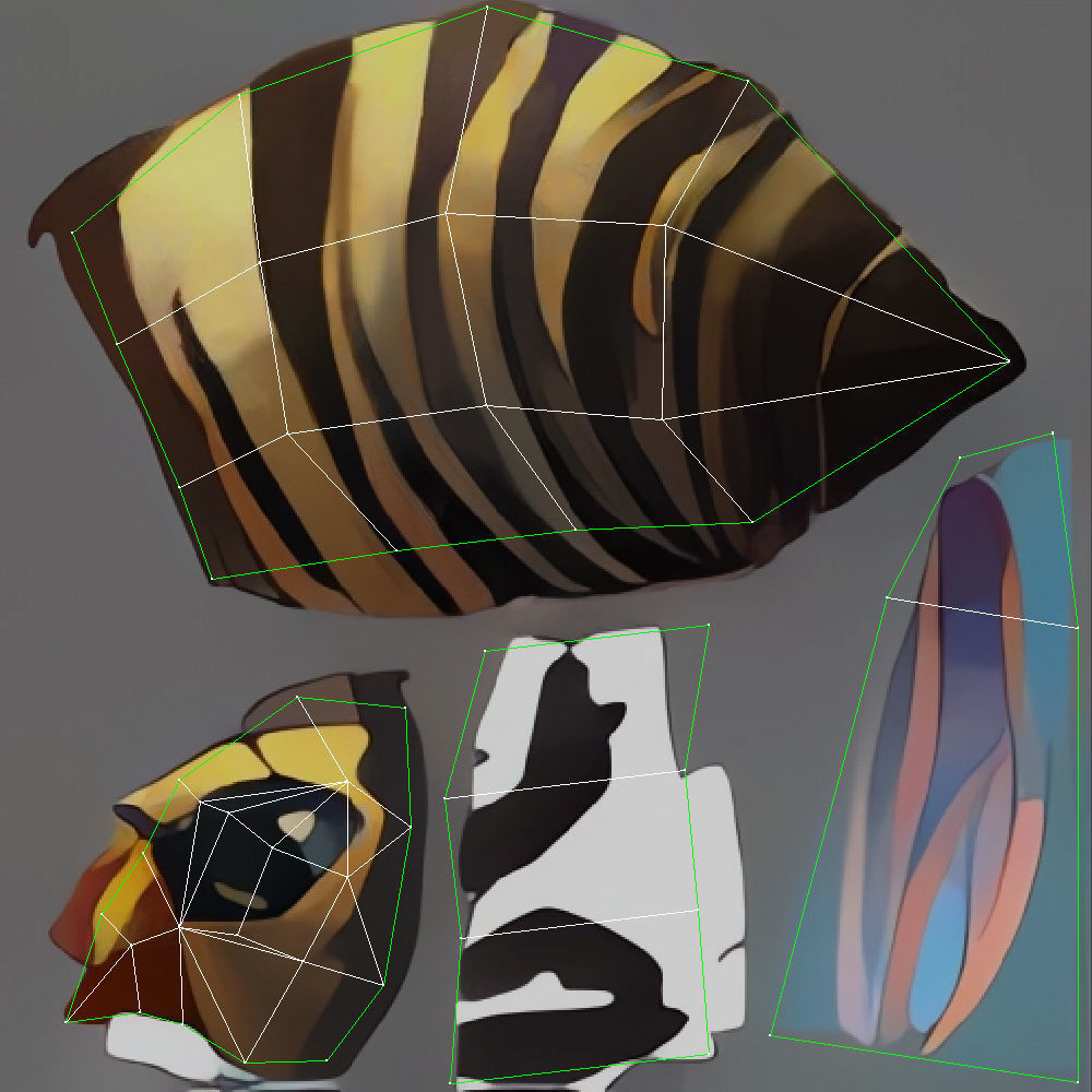 swarm bee wasp Low-poly 3D model_10