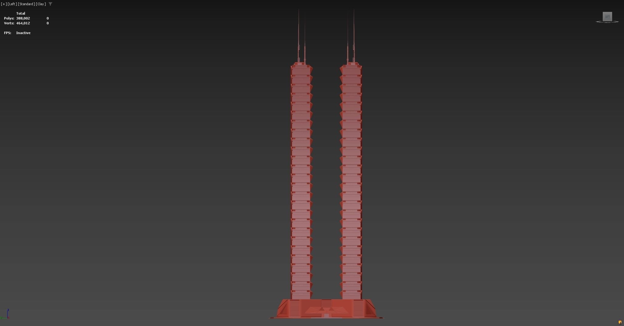 Futuristic sci-fi skyscraper building 3D model_13