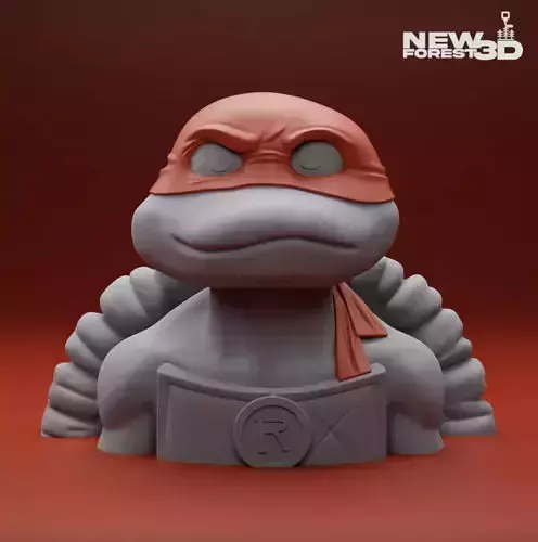 TMNT BUST - RAPHAEL  RAPH - HEADPHONE STAND 