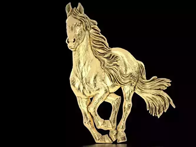 Bas-Relief Horse  3D print model