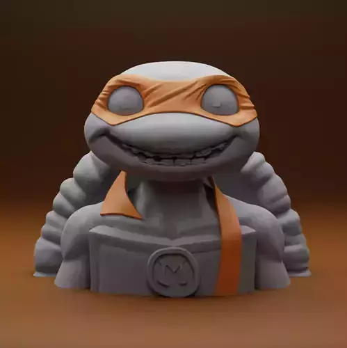 TMNT BUST - MICHELANGELO - MIKEY - HEADPHONE STAND