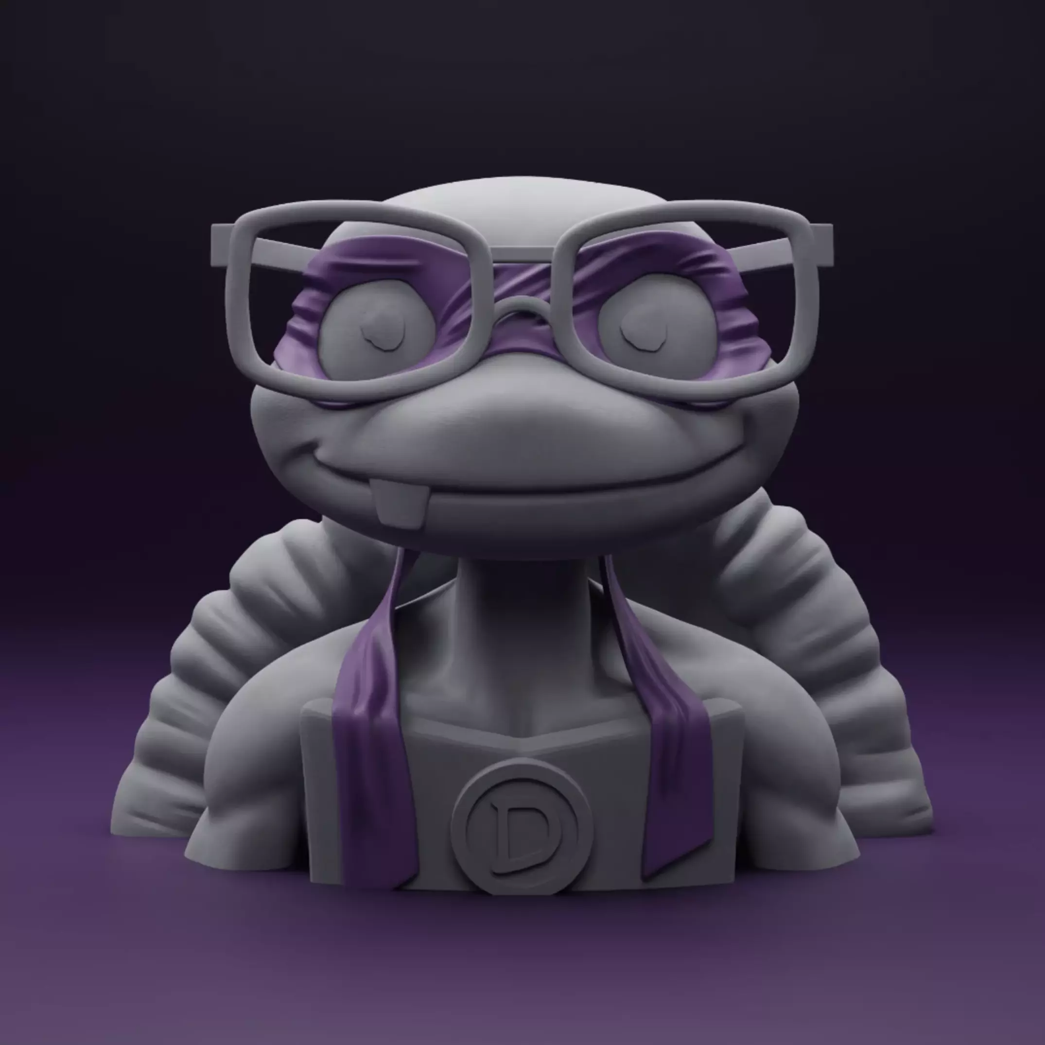 TMNT BUST - DONATELLO - DONNIE - HEADPHONE STAND 3D print model