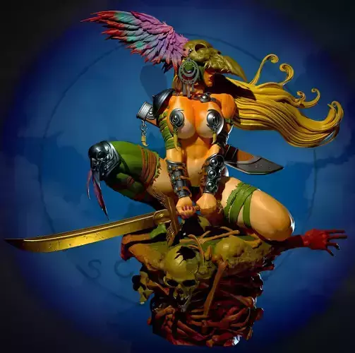 Vulture queen with NSFW 3D print model