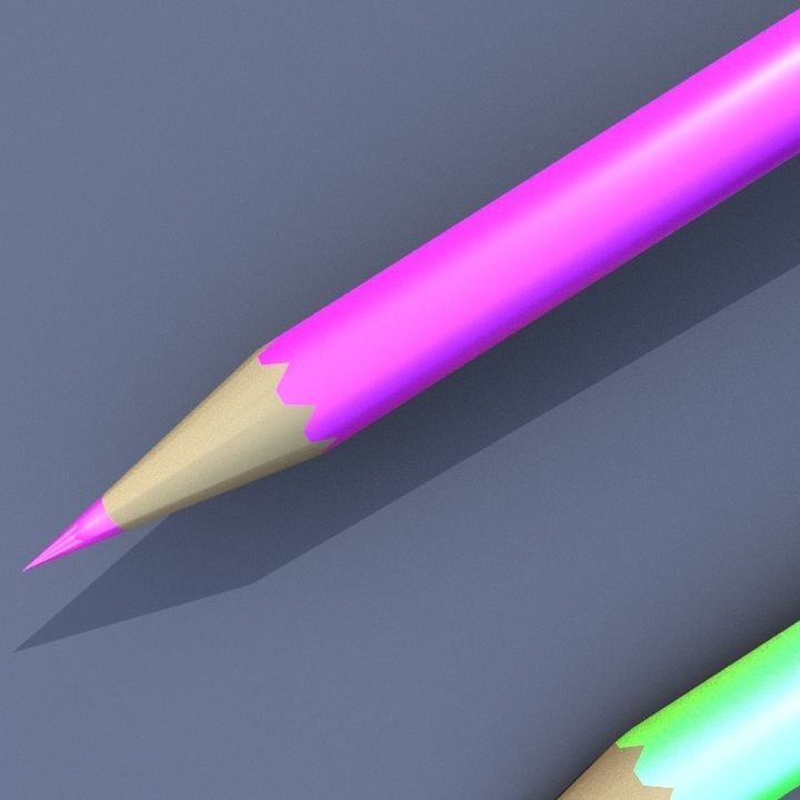Pencil 3D model_1