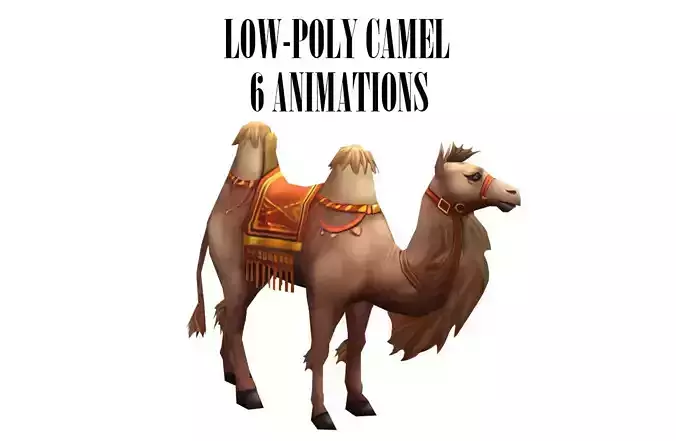 low-poly animated camel