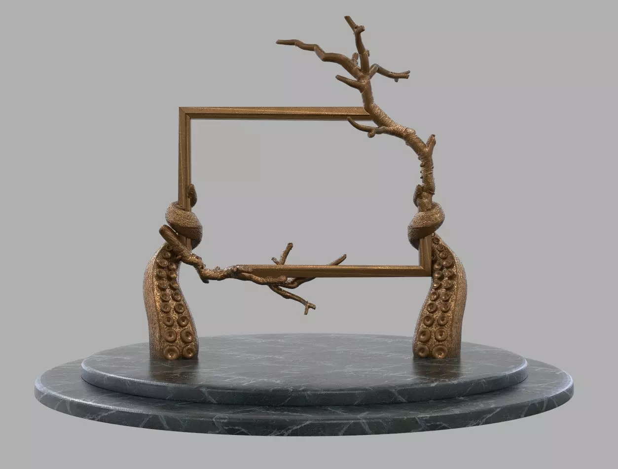 Octopus Frame Statue - High Detail 3D Art Sculpture 3D print model