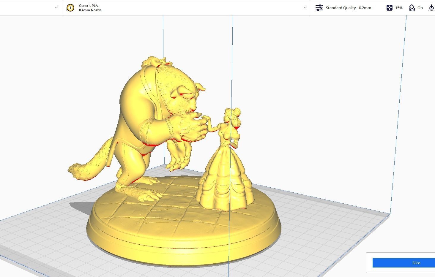 Beauty and the Beast 3D print model_10
