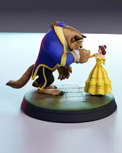Beauty and the Beast 3D print model
