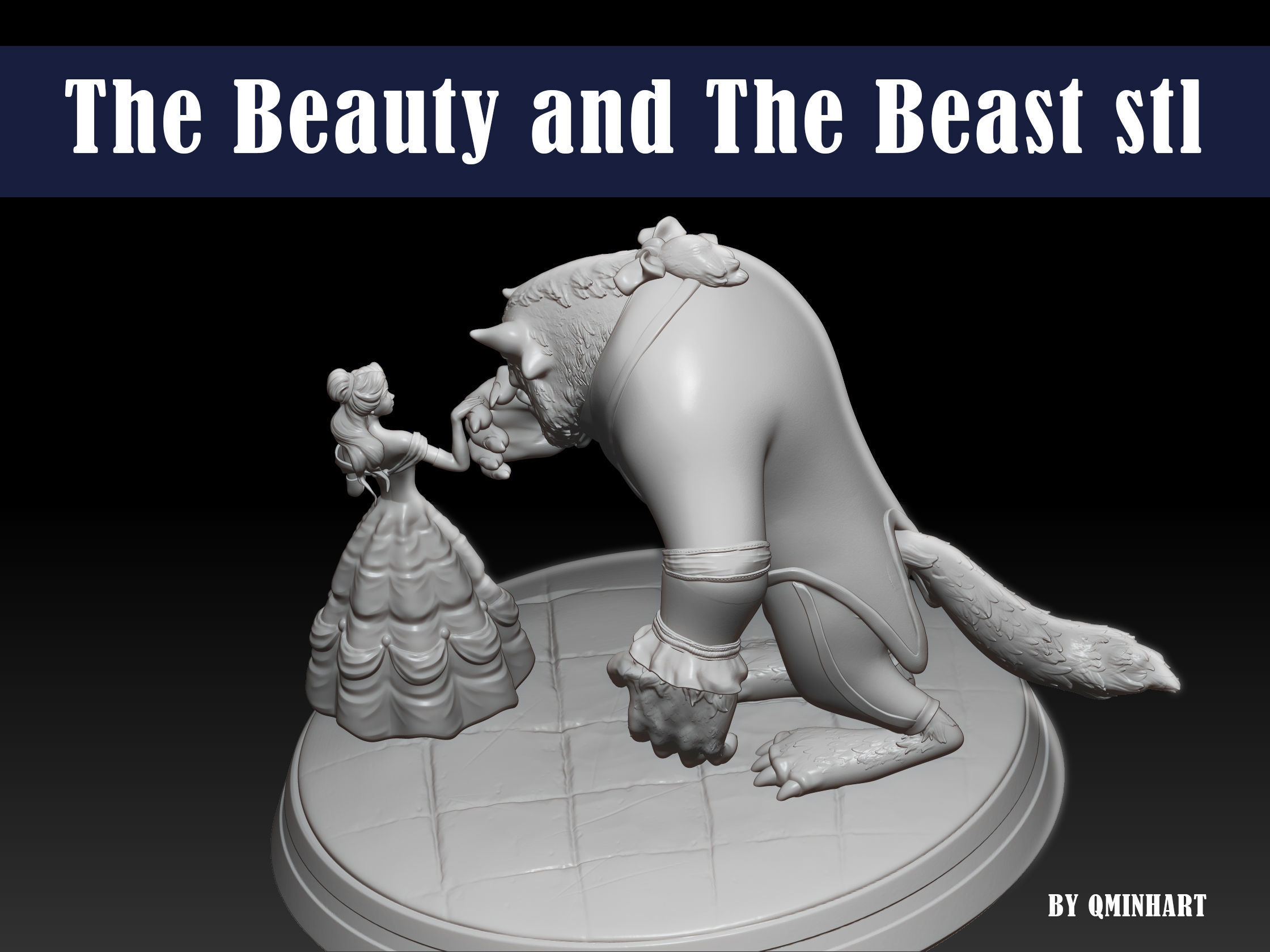 Beauty and the Beast 3D print model_26