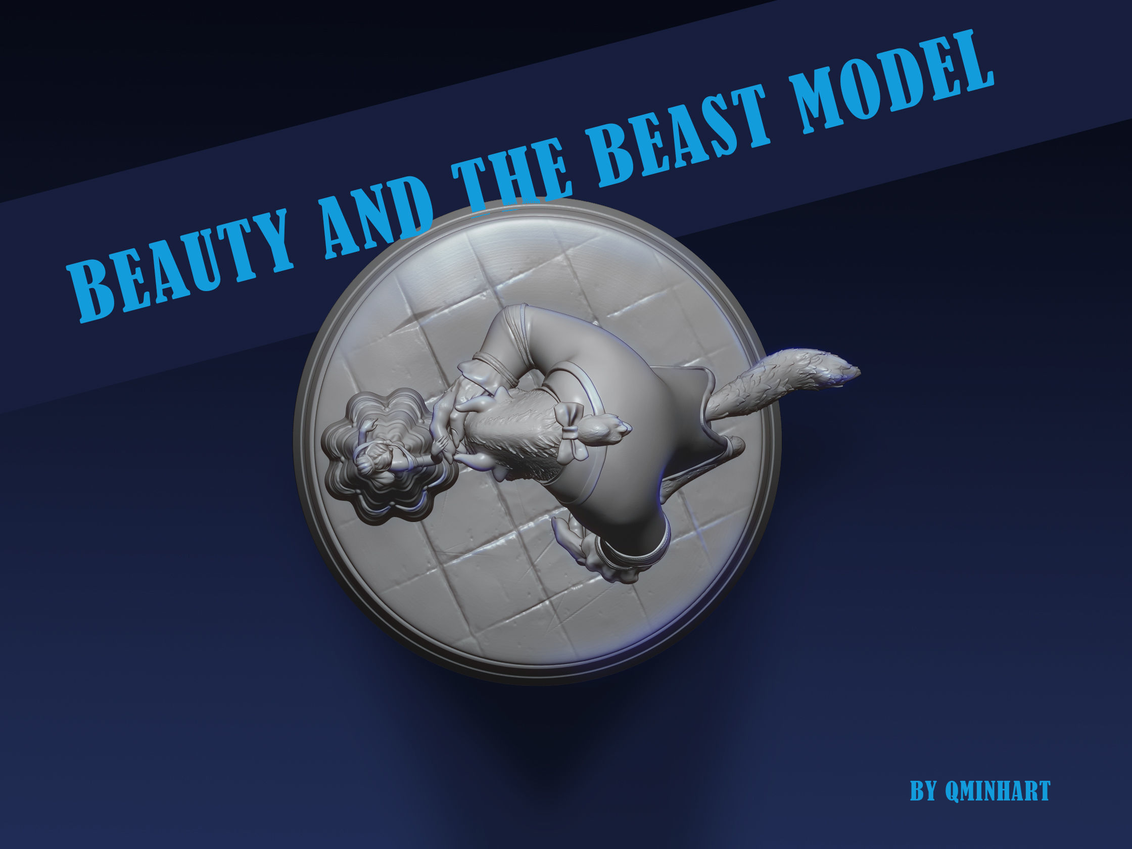 Beauty and the Beast 3D print model_4