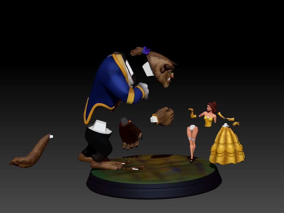 Beauty and the Beast 3D print model_31