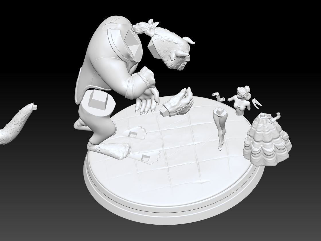 Beauty and the Beast 3D print model_30