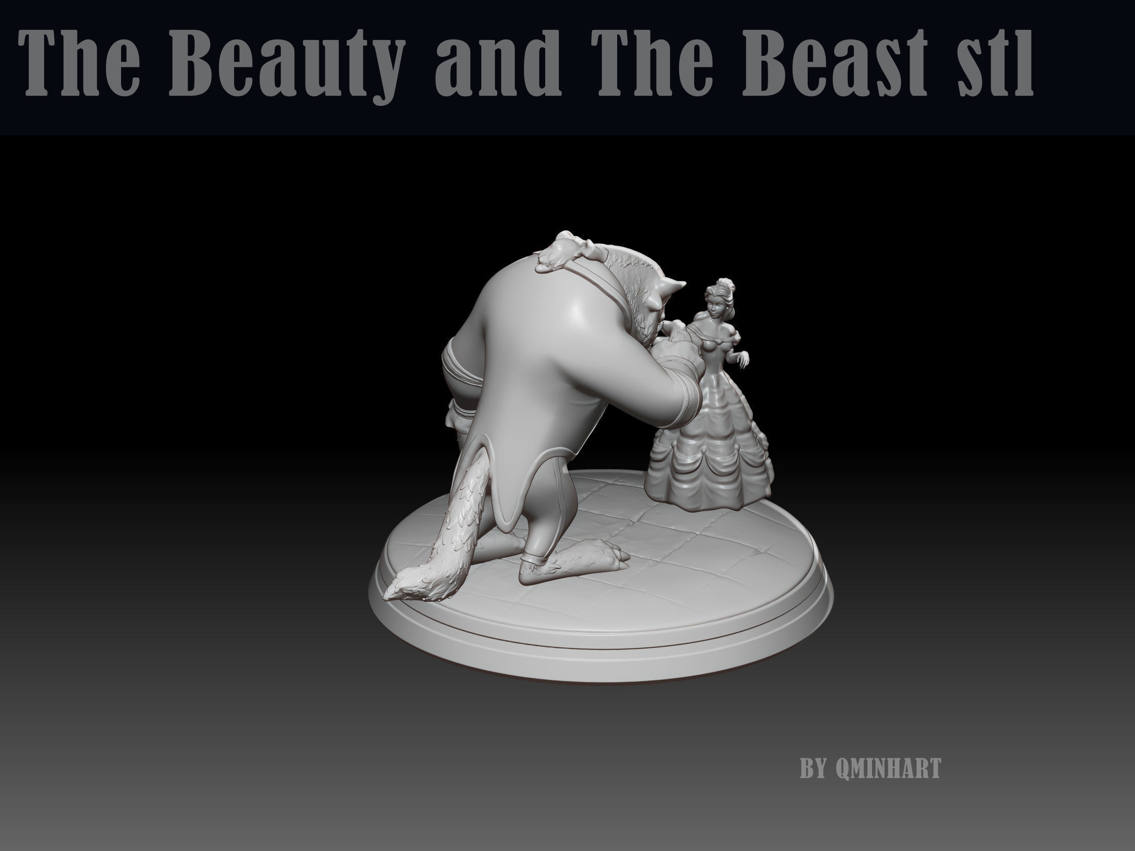 Beauty and the Beast 3D print model_23