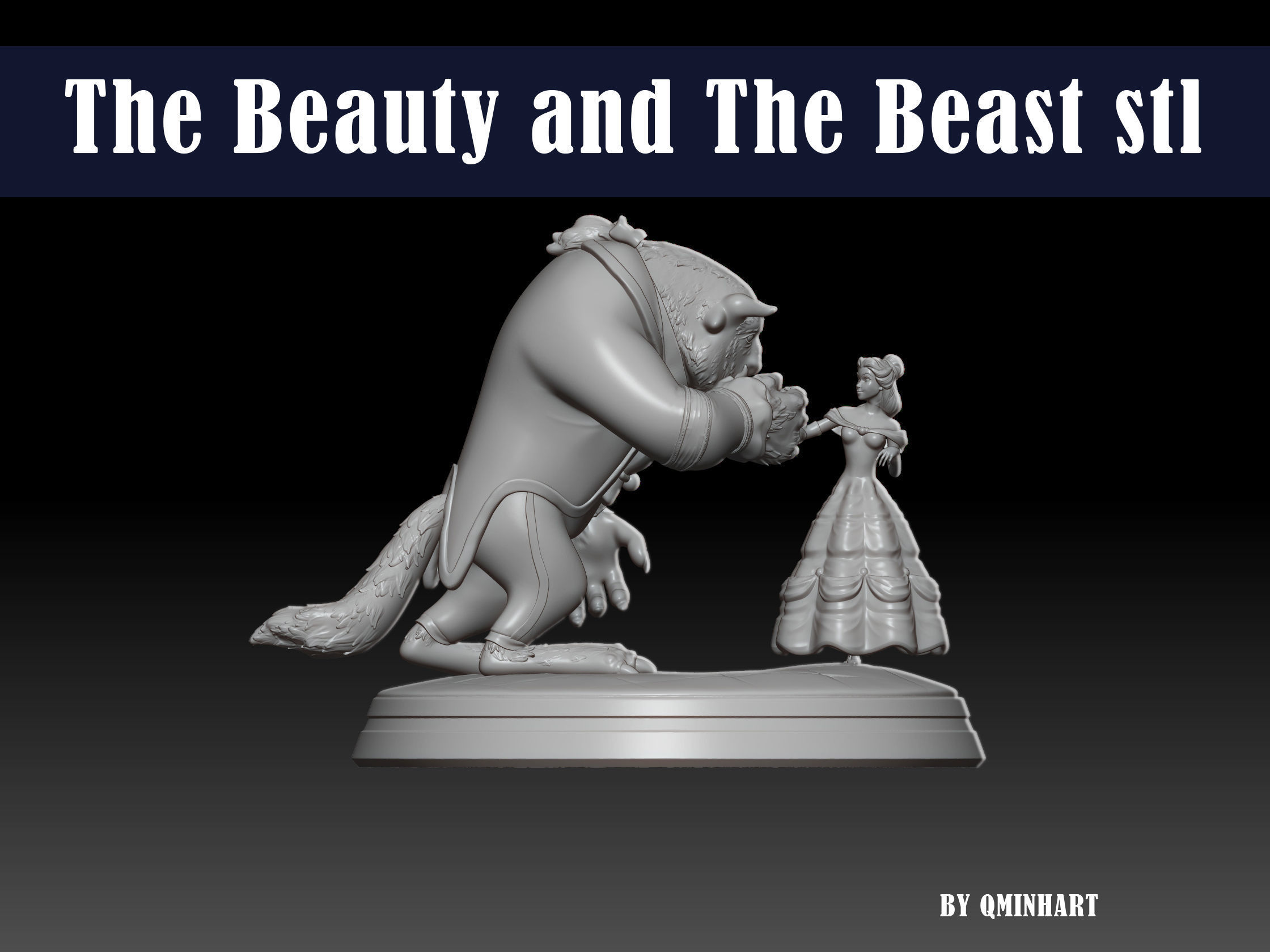 Beauty and the Beast 3D print model_27