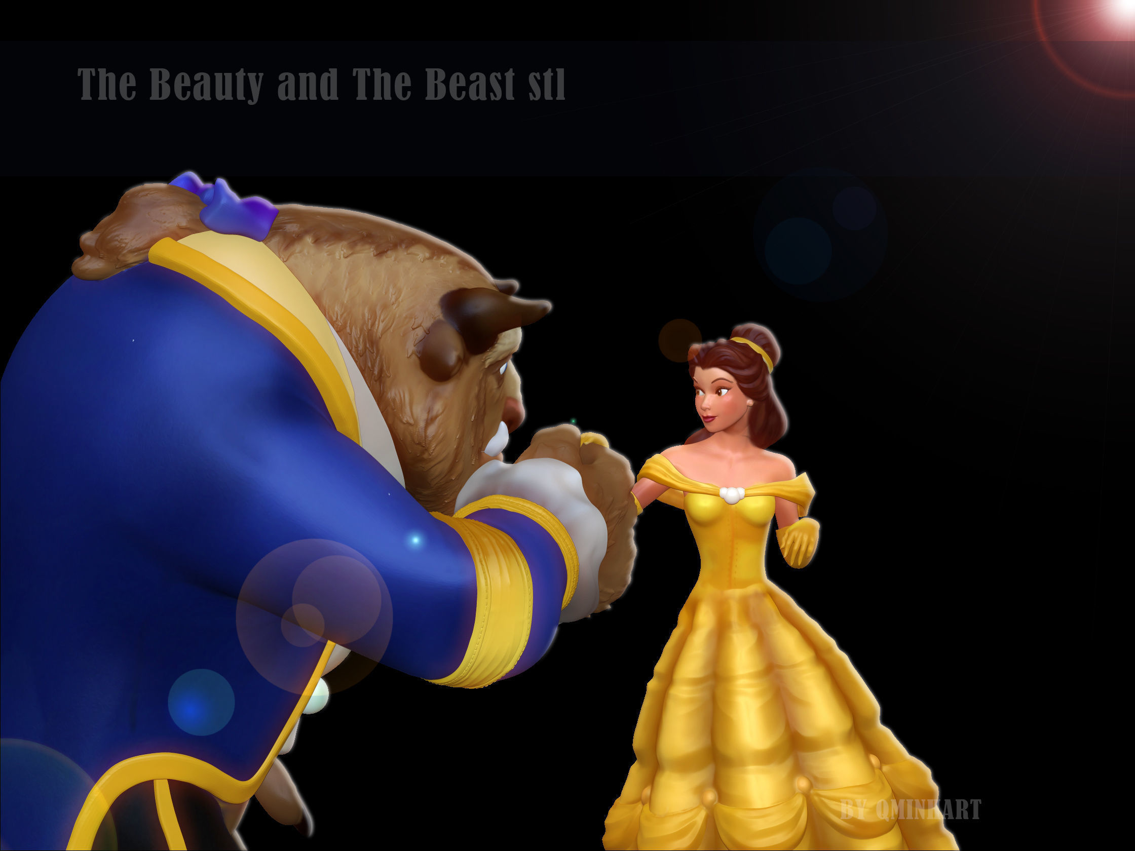 Beauty and the Beast 3D print model_12