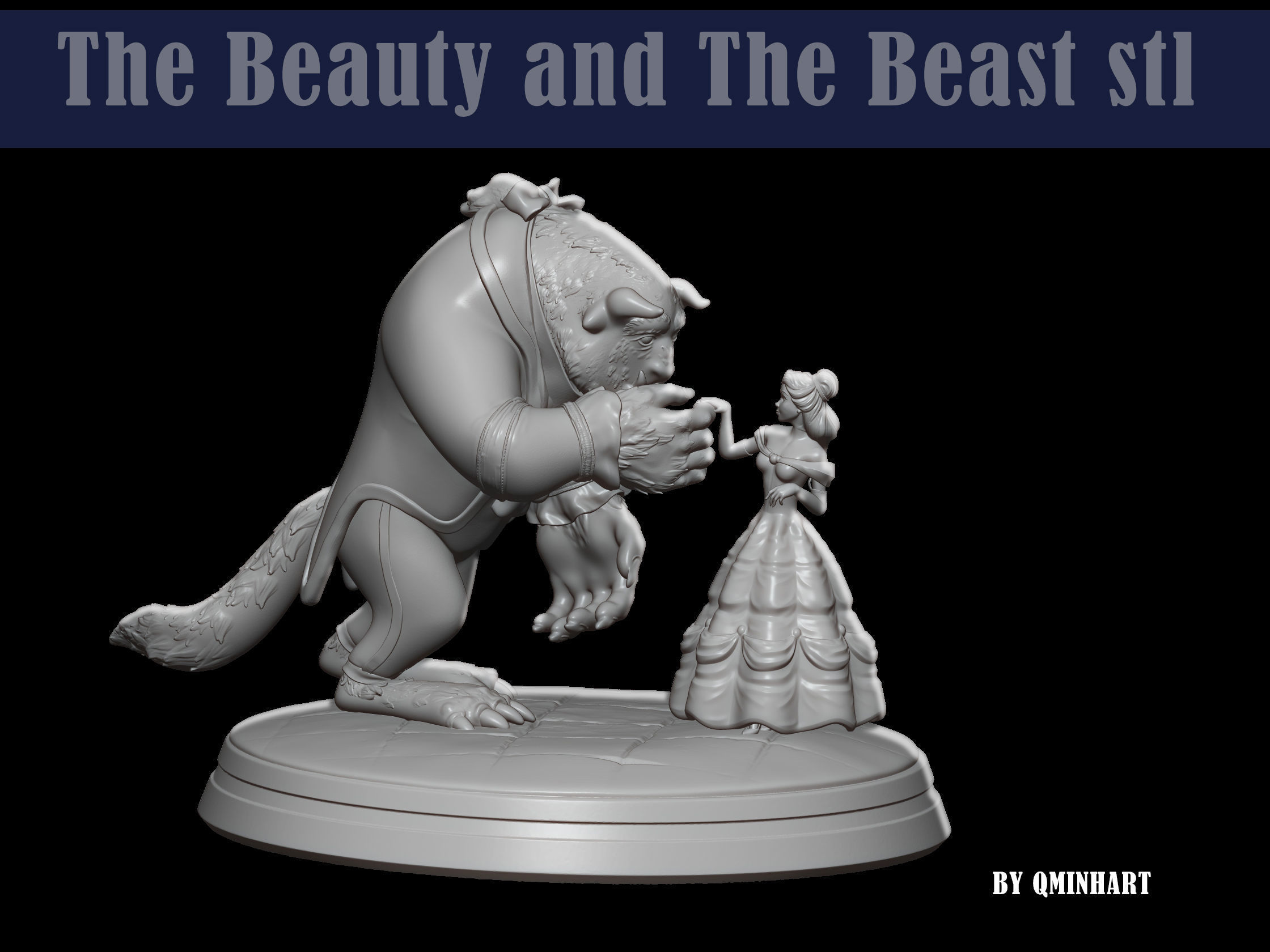 Beauty and the Beast 3D print model_24
