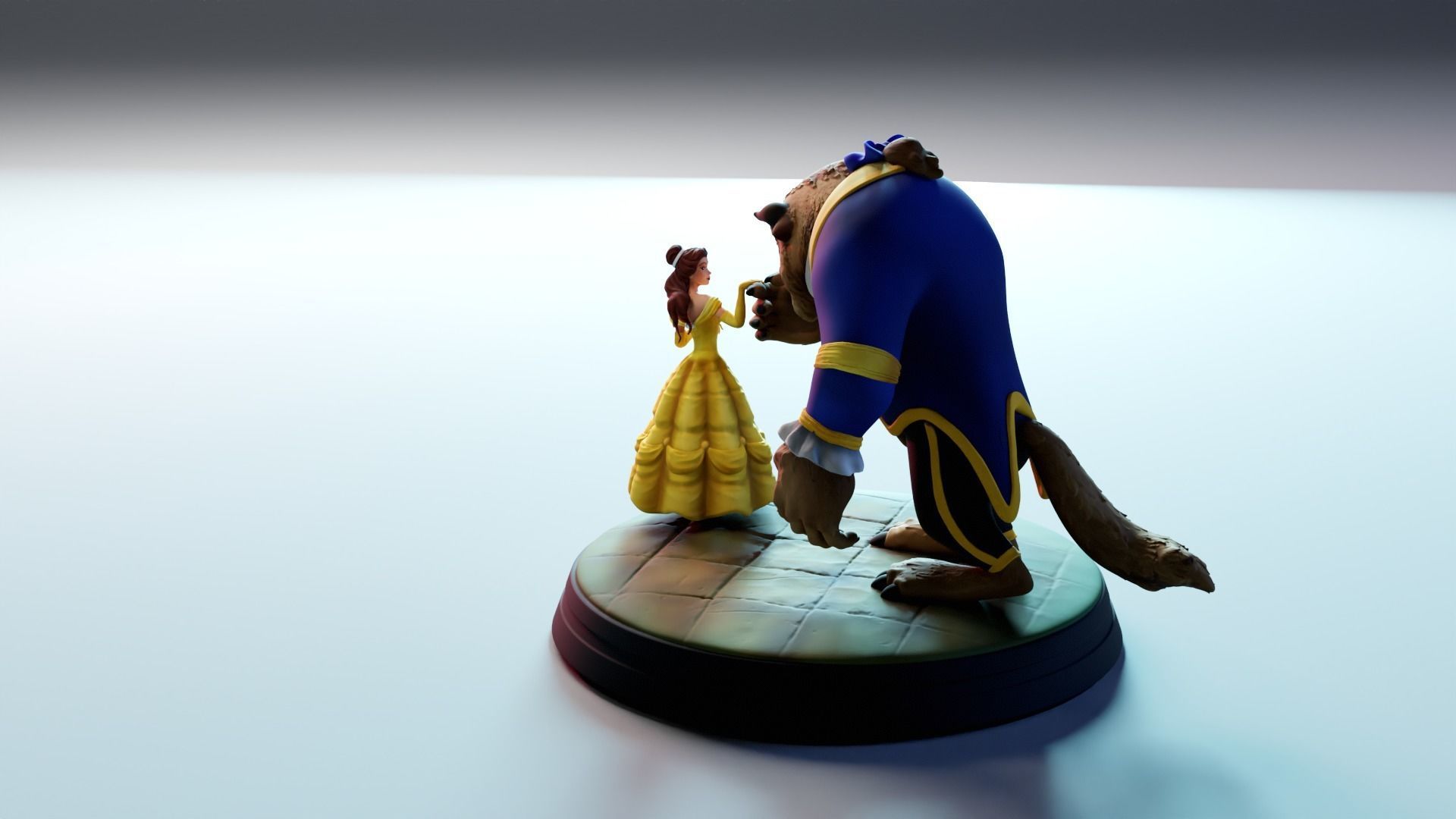 Beauty and the Beast 3D print model_6