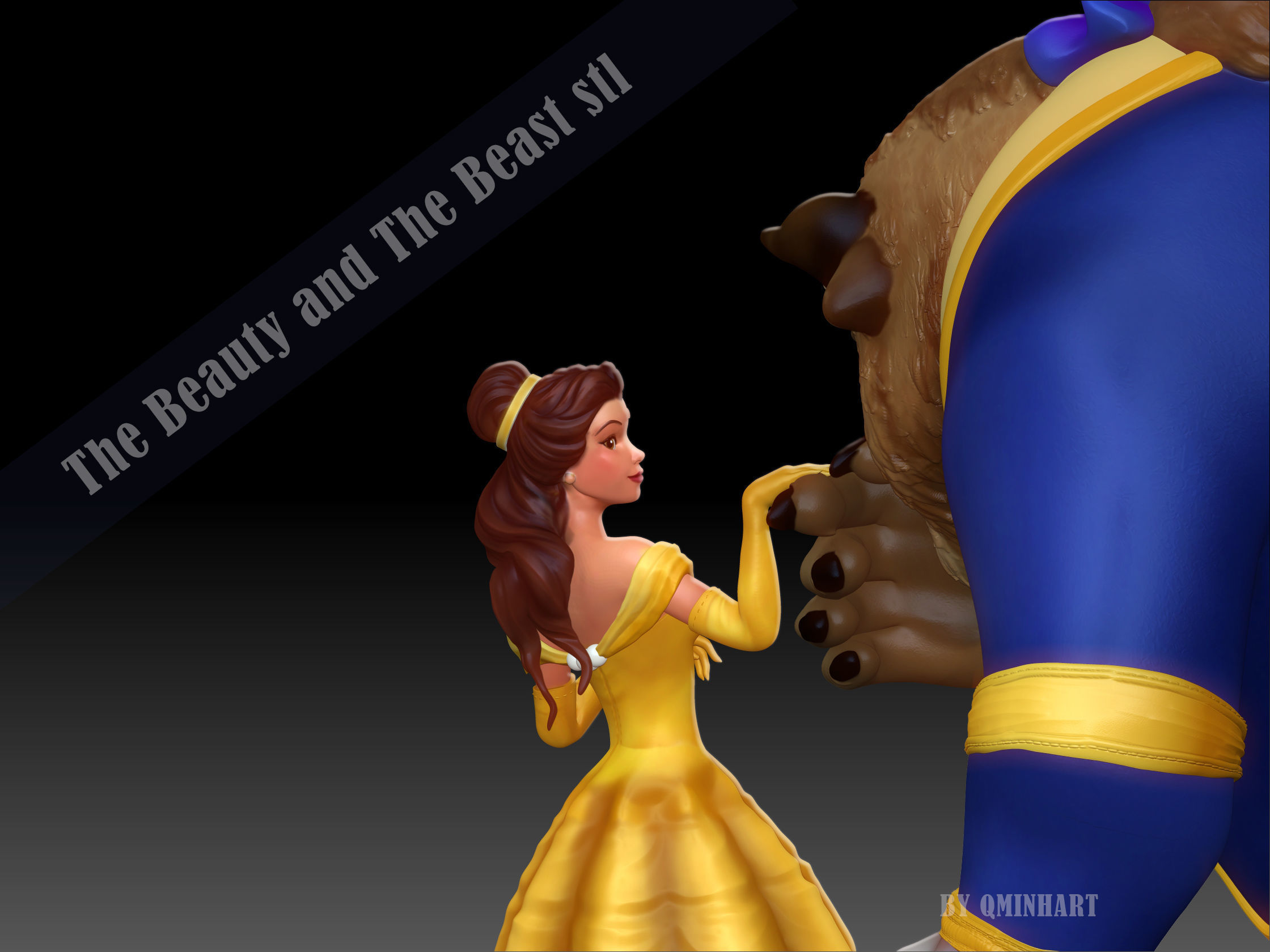 Beauty and the Beast 3D print model_5