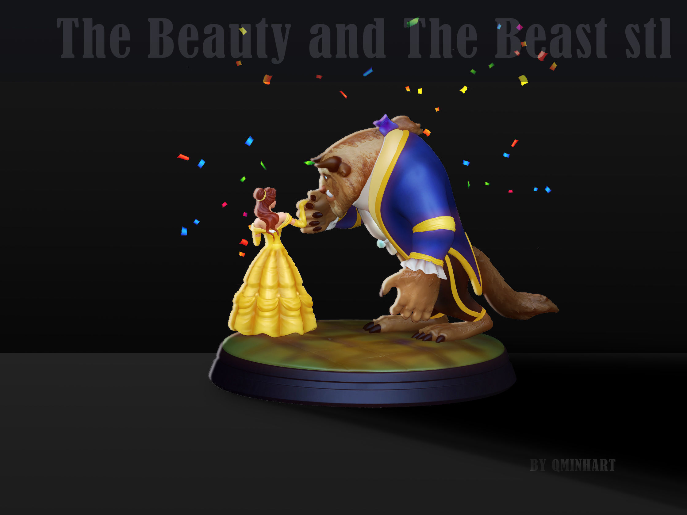 Beauty and the Beast 3D print model_11
