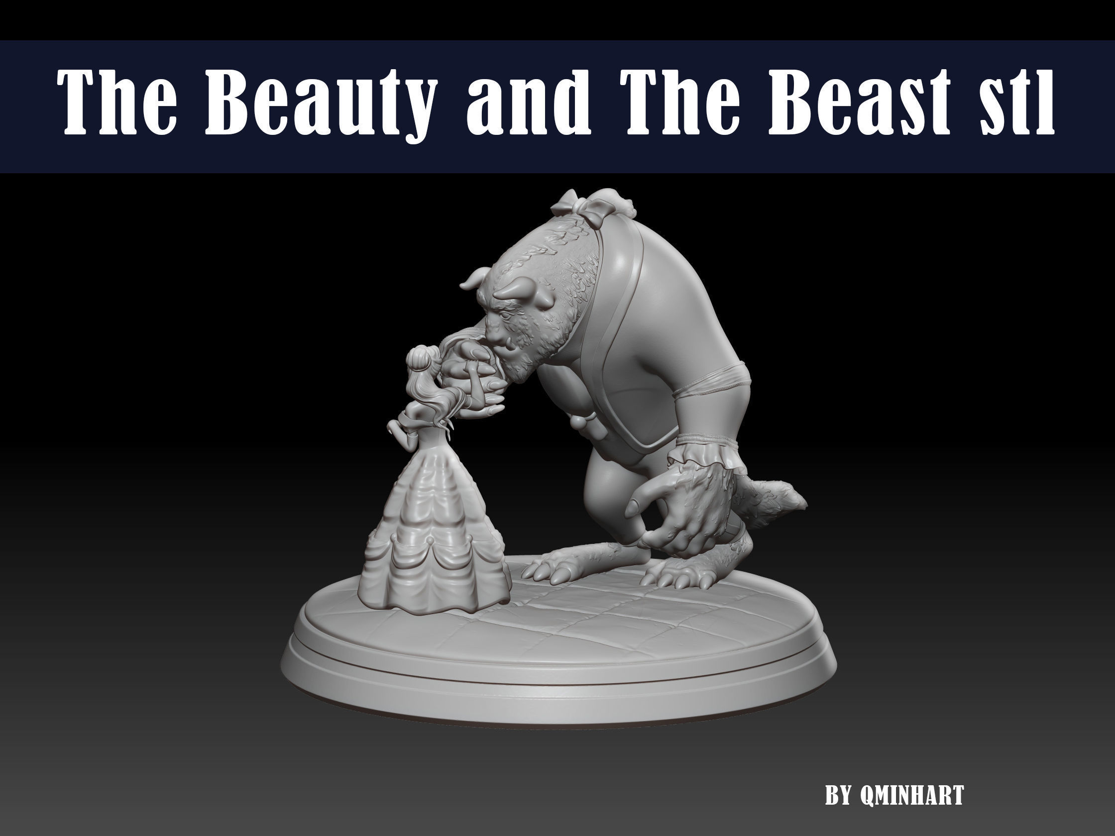 Beauty and the Beast 3D print model_13