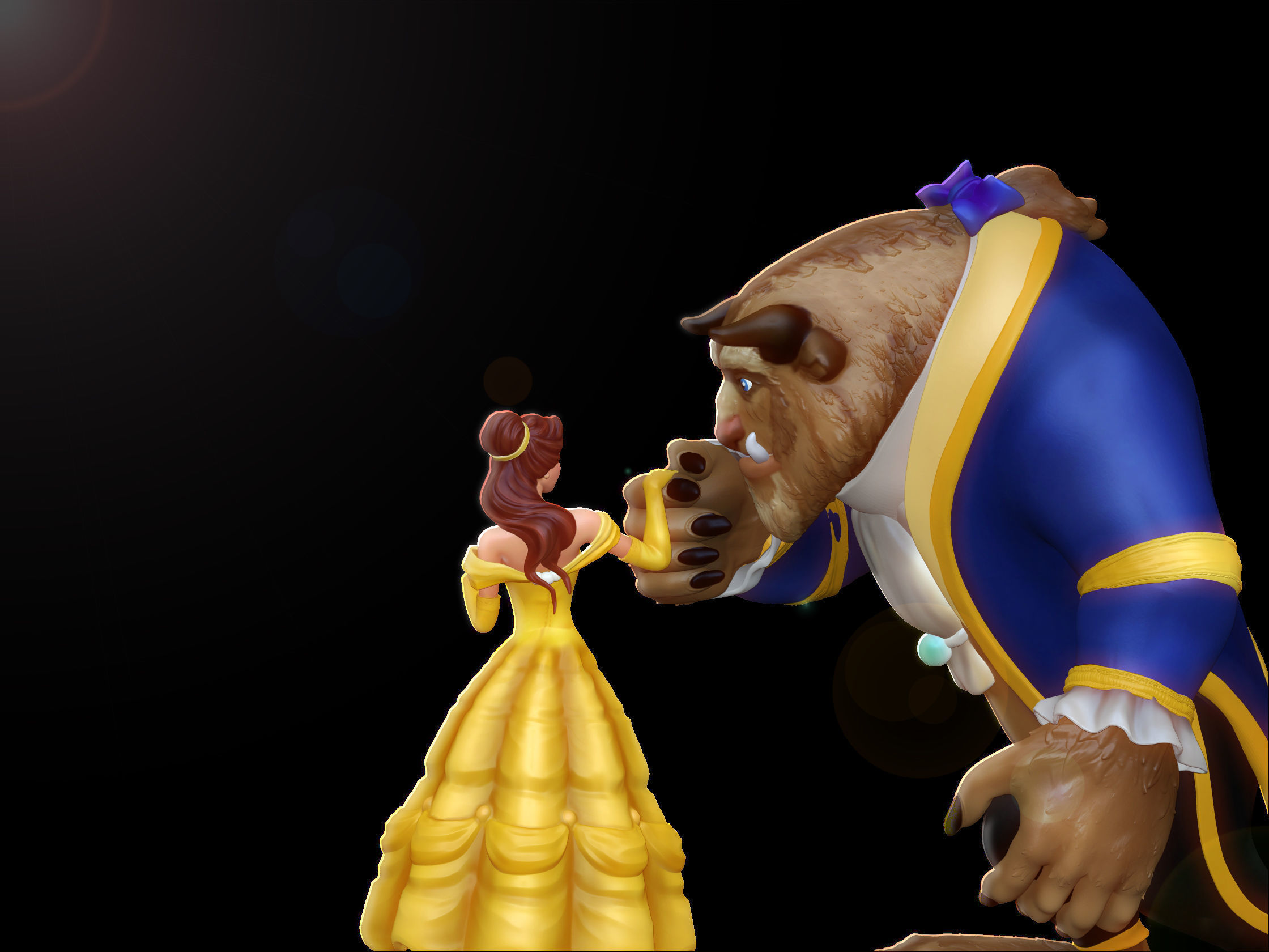 Beauty and the Beast 3D print model_20