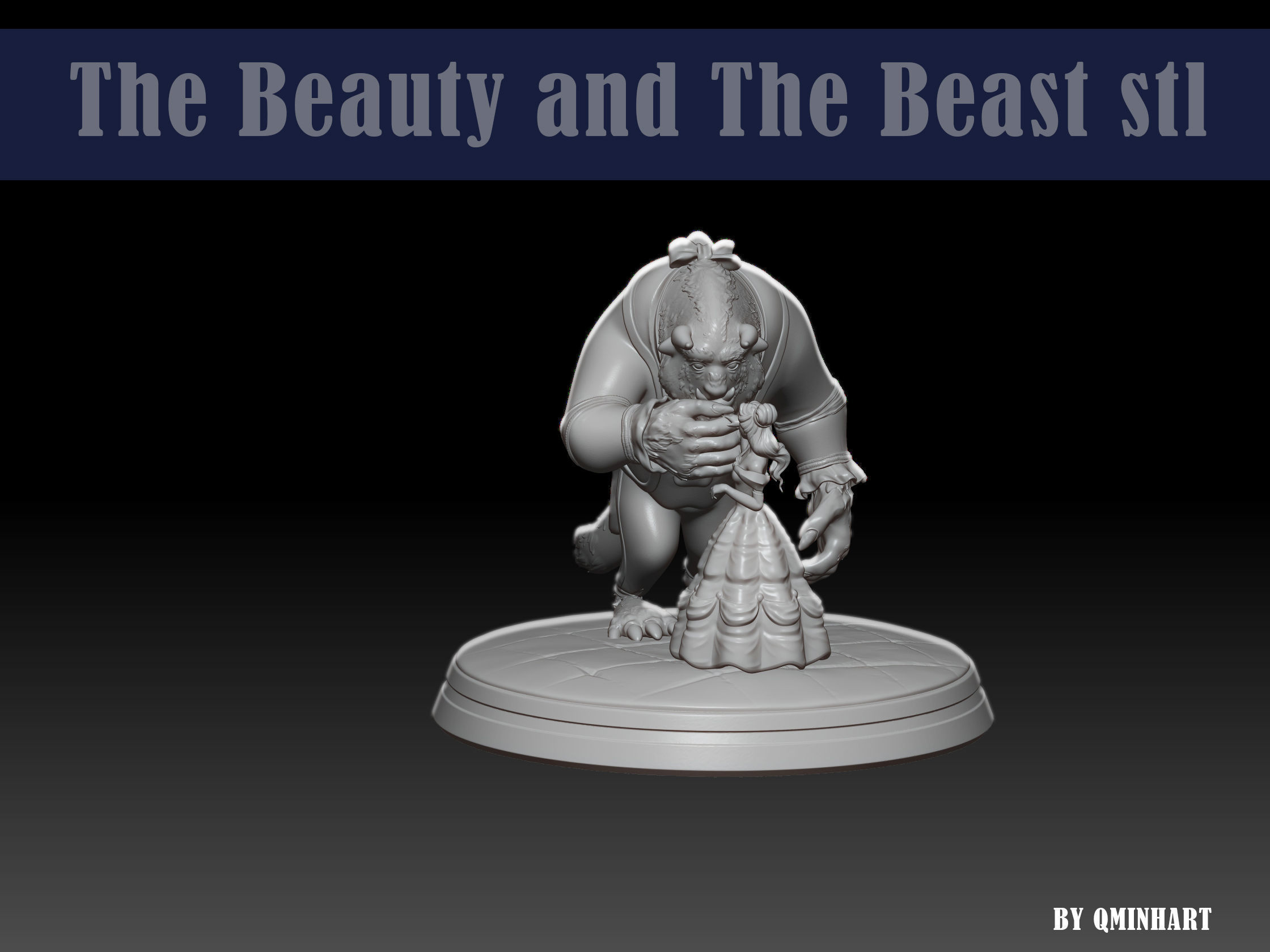 Beauty and the Beast 3D print model_15
