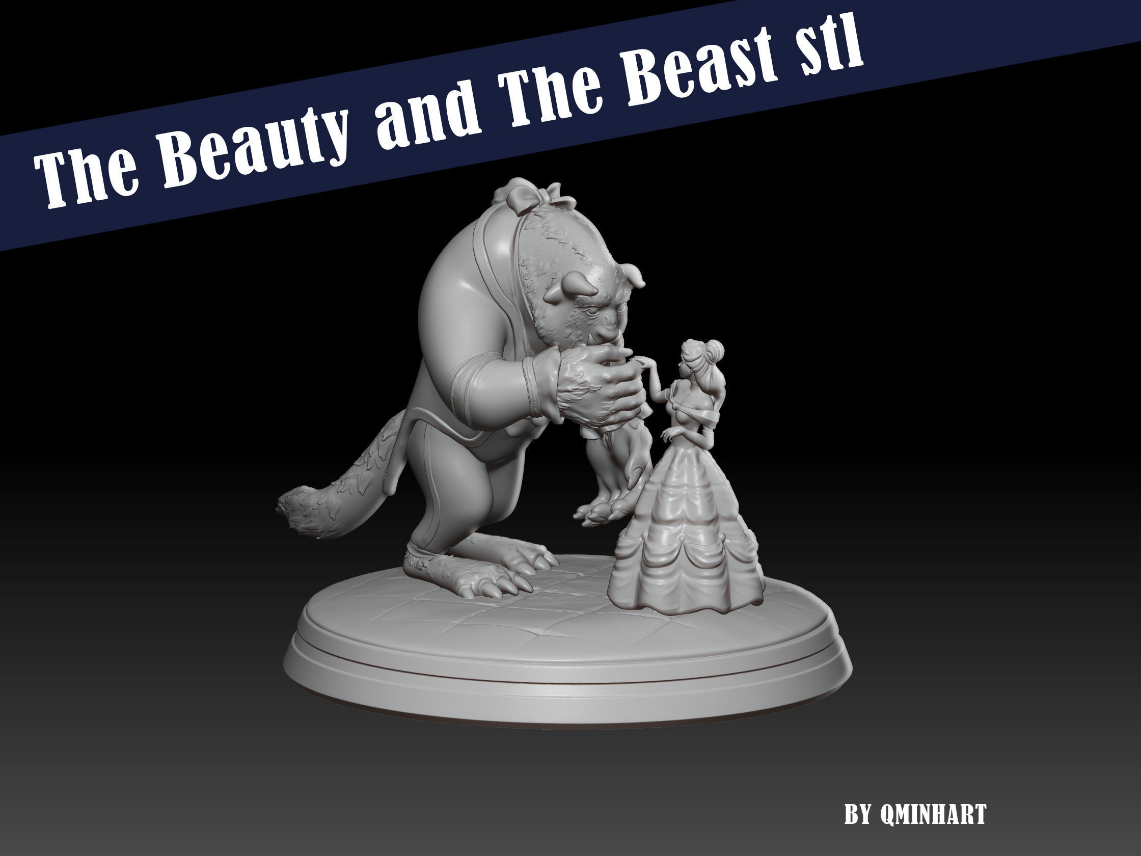 Beauty and the Beast 3D print model_28