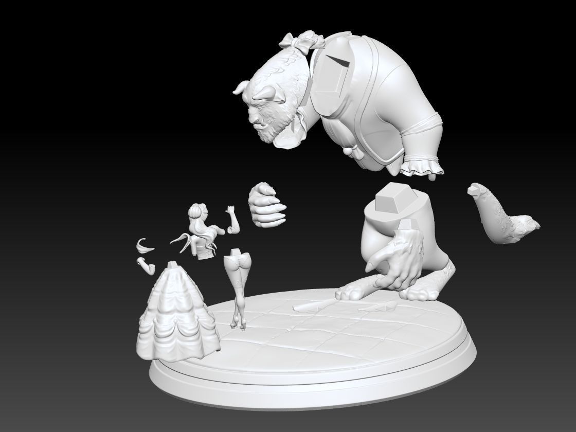 Beauty and the Beast 3D print model_17