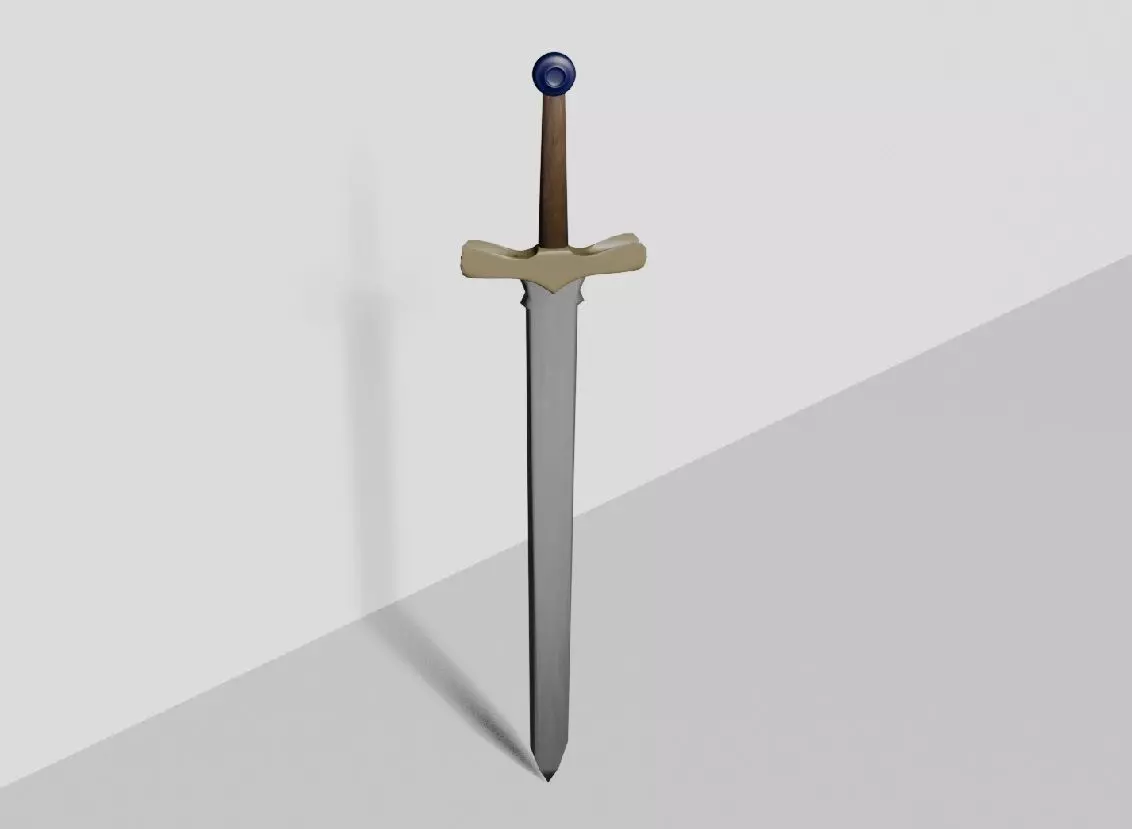 Silver Blade 3D model_0