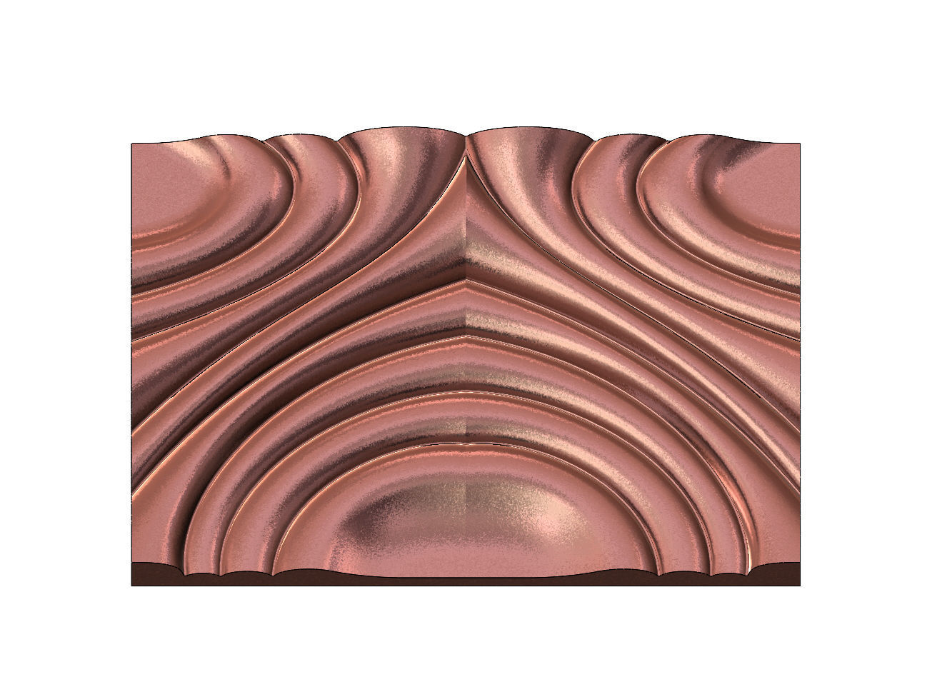 Mirrored water ripple wave wall art relief sculpture panel 3D print model_13