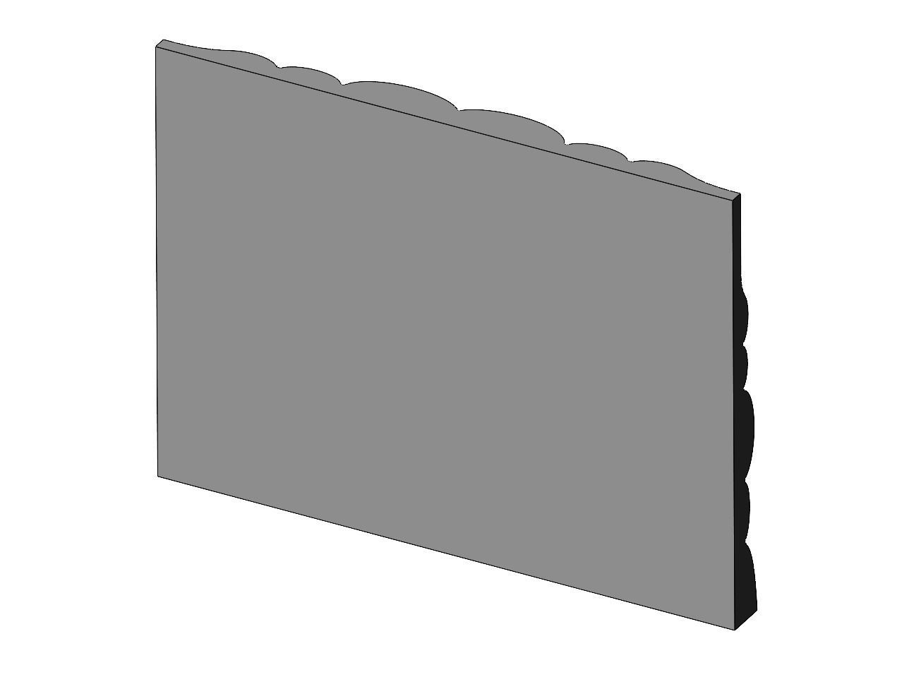 Mirrored water ripple wave wall art relief sculpture panel 3D print model_5