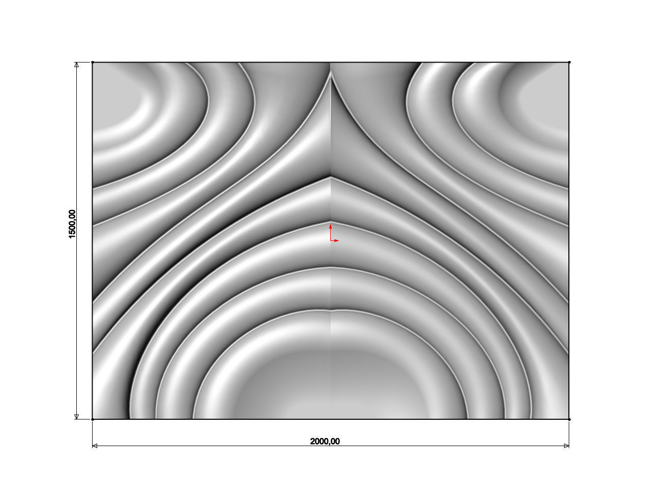 Mirrored water ripple wave wall art relief sculpture panel 3D print model_6