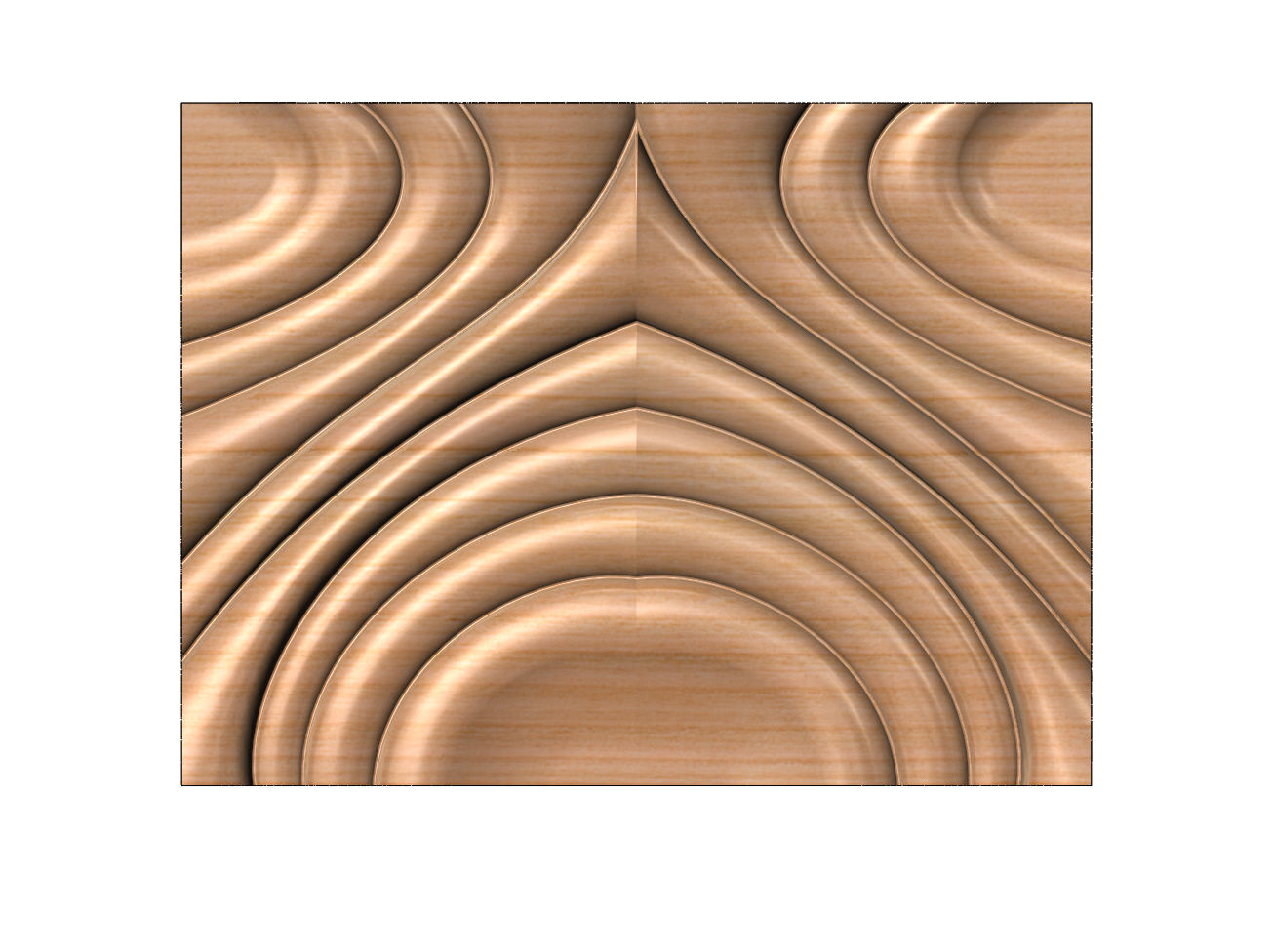 Mirrored water ripple wave wall art relief sculpture panel 3D print model_10